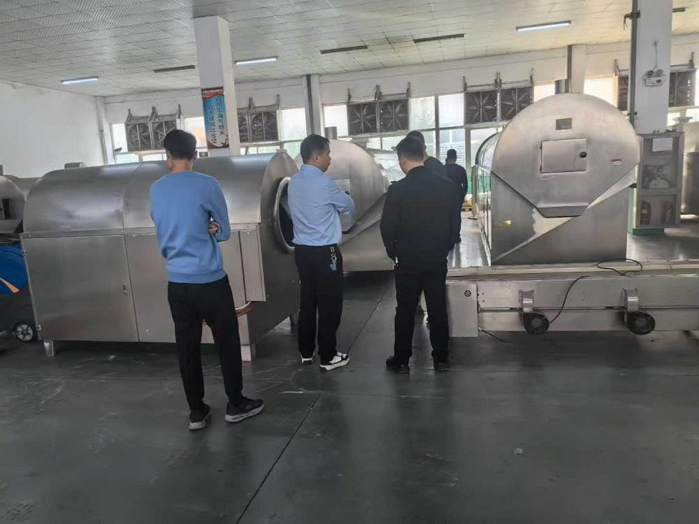 Customer inspection of large-scale electromagnetic roasting machines